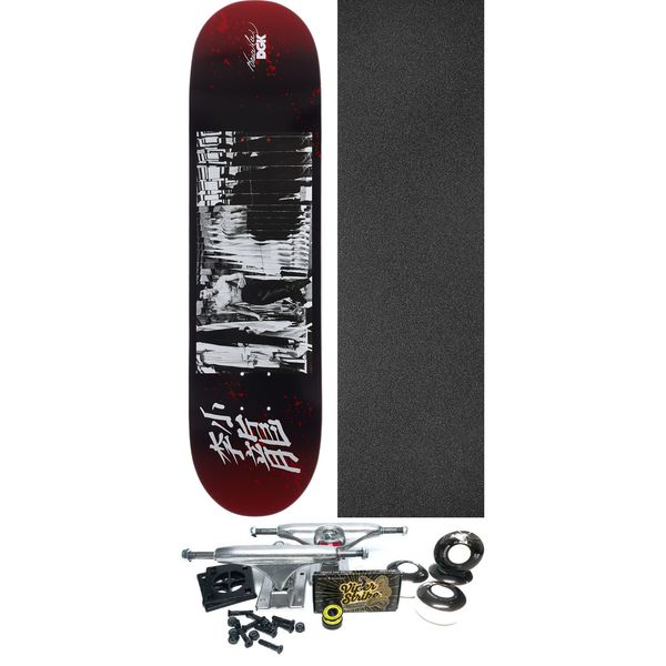 DGK Skateboards Bruce Lee Reflection Assorted Stains Skateboard Deck - 8.5" x 31.75" - Complete Skateboard Bundle